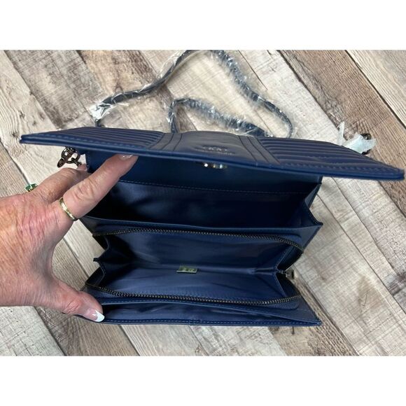 Piper Noble Blue Isla Display Window Chain‎ Crossbody Handbag Inclusive Wallet - Picture 8 of 9